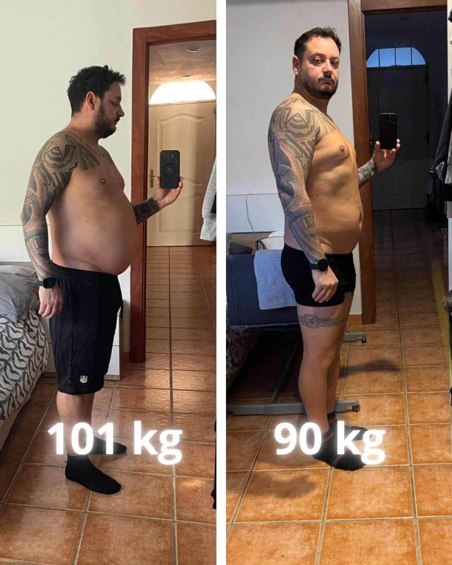 Transformación real de un cliente de Padre Alpha, antes y después