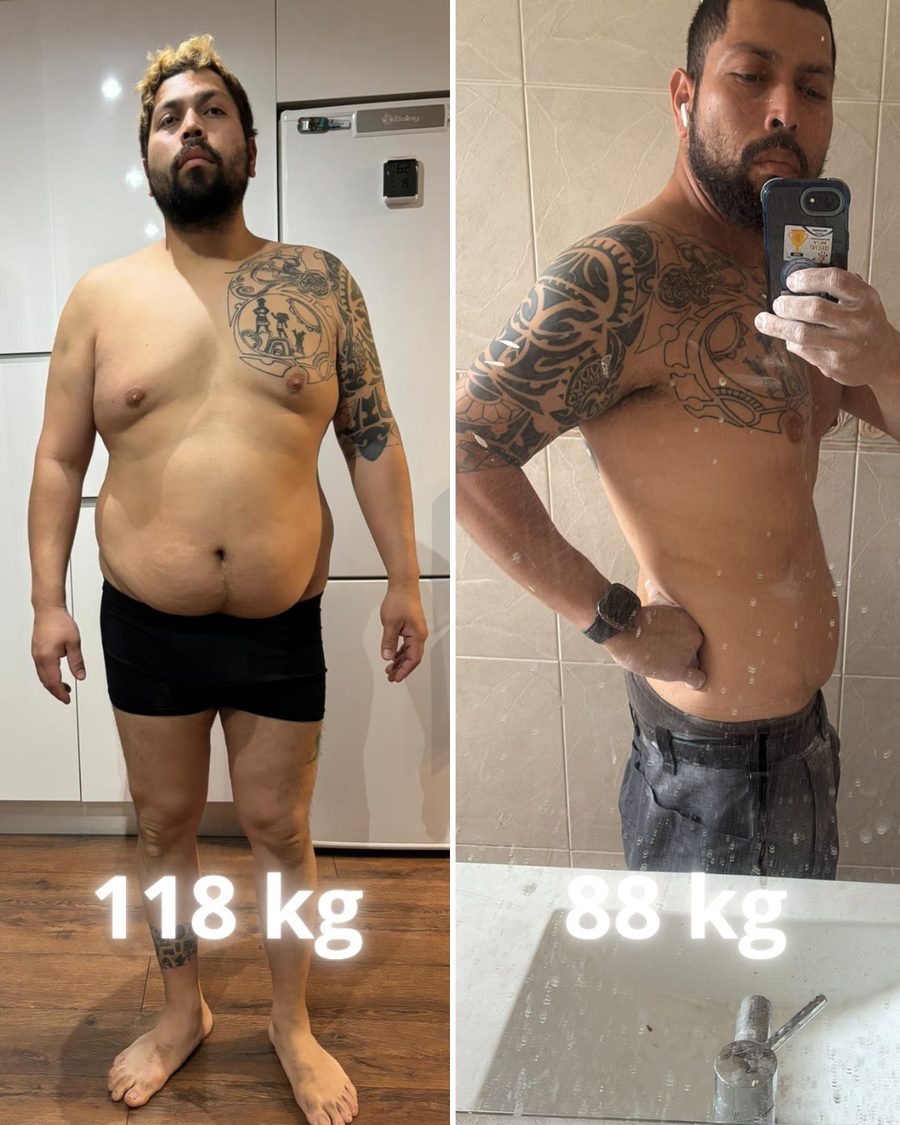 Transformación real de un cliente de Padre Alpha, antes y después